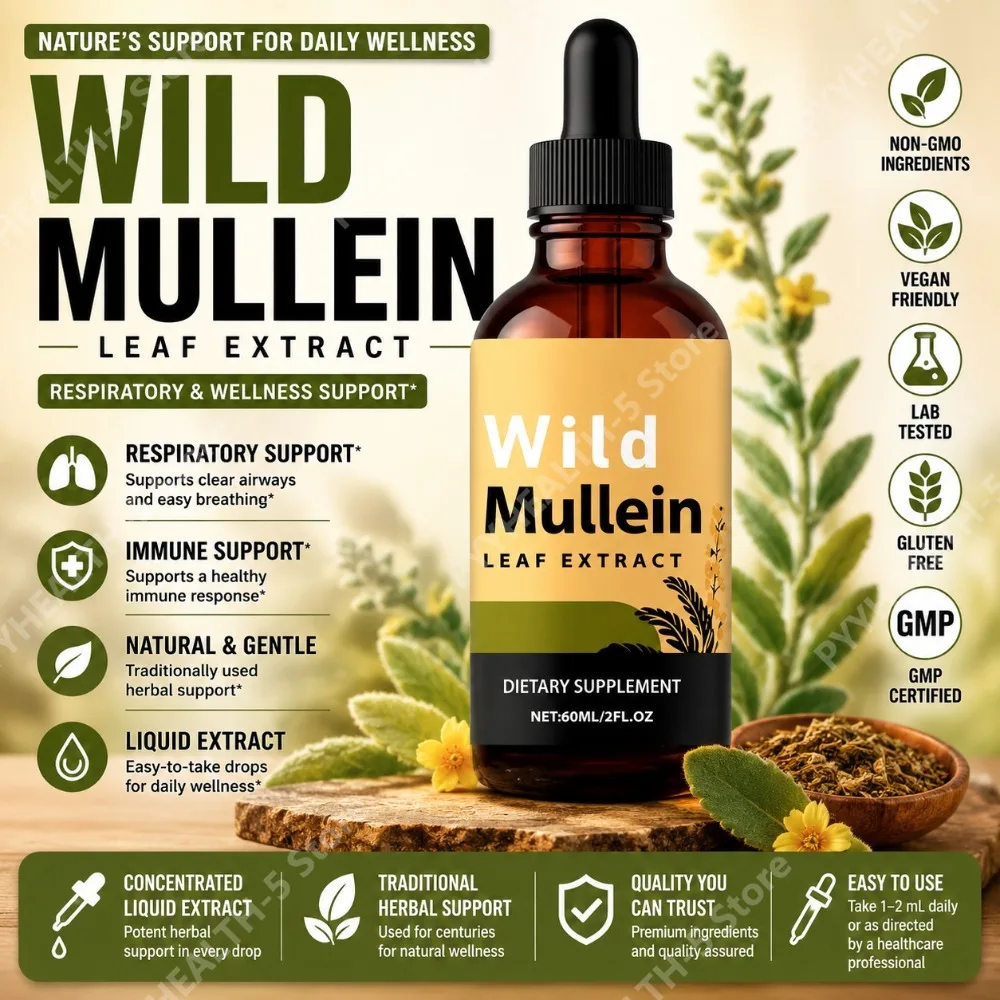 Wild Mullein Leaf Drops with G - Herbal Wellness recension och pris