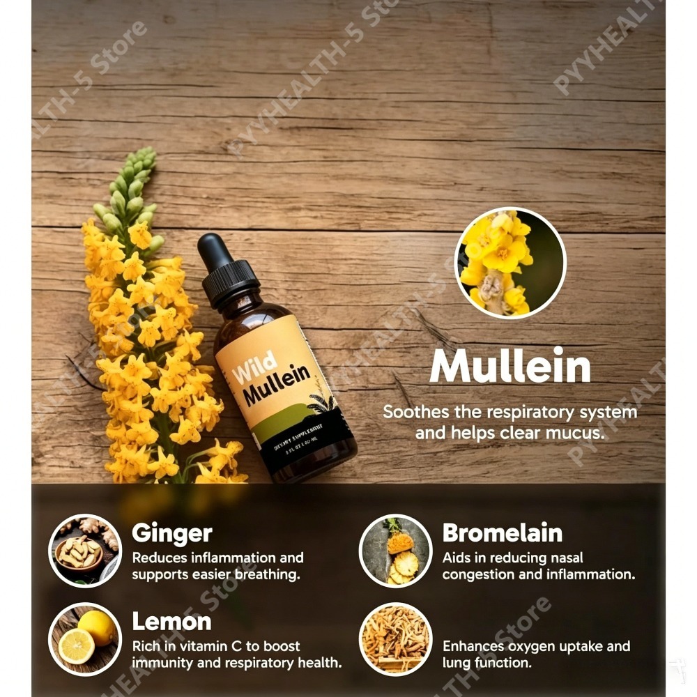 Wild Mullein Leaf Drops with G - Herbal Wellness recension och pris