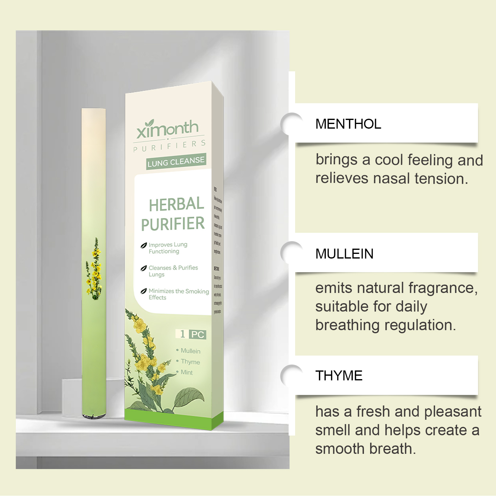 Natural Herbal Breathing Stick - Herbal Wellness recension och pris