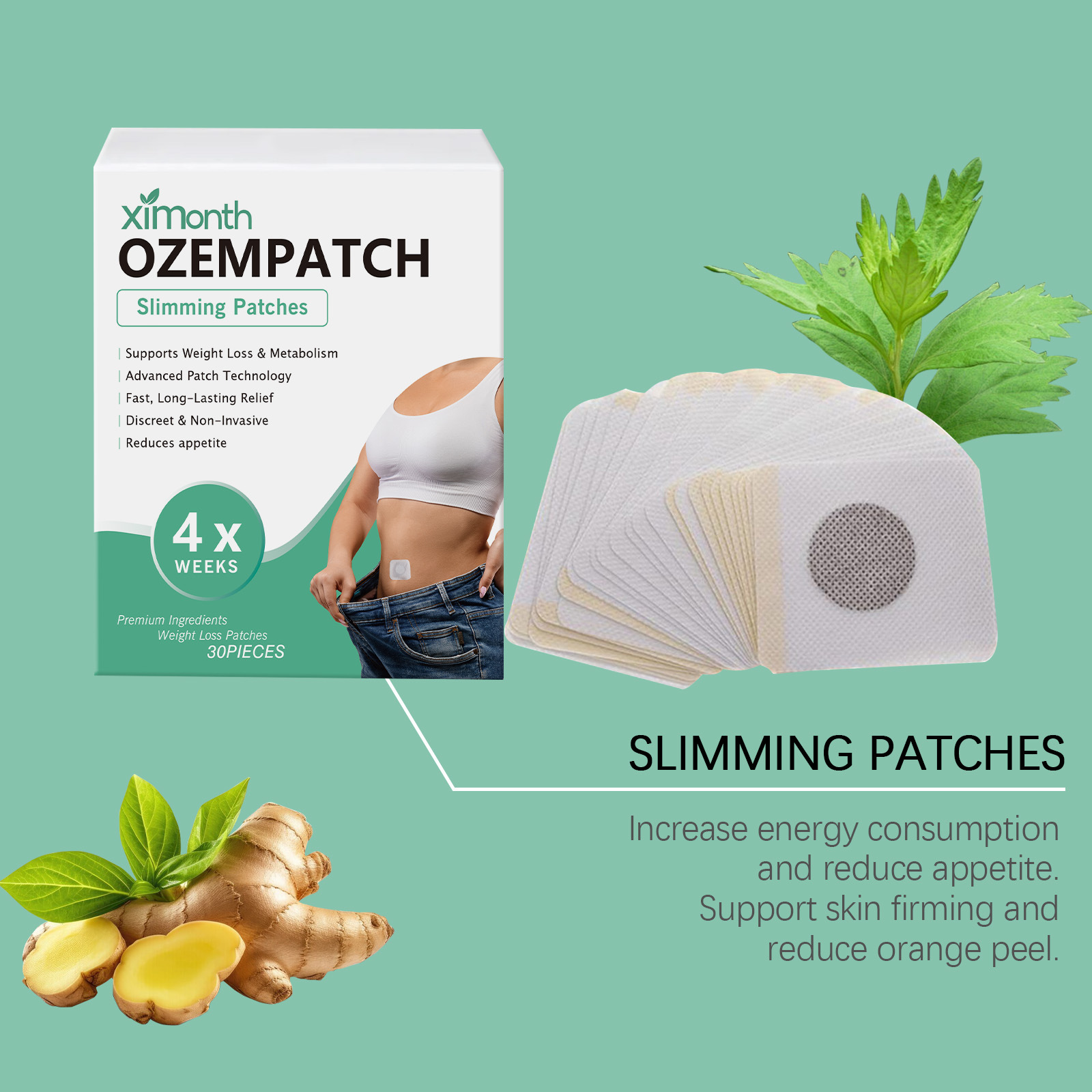 Ximonth Body Shaping Patches I - Herbal Wellness recension och pris